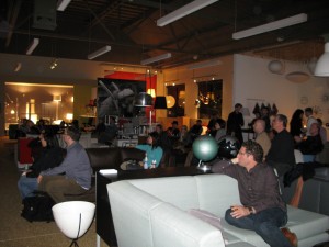 The audience enjoying "A Saucepan for my Wife" at Design Within Reach, Potrero Studio